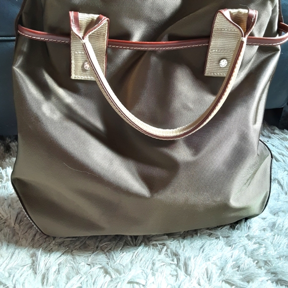 Lancel nylon and leather tote - Picture 2 of 5